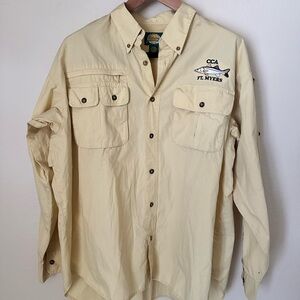 Vintage Butter Yellow Lightweight Cabela’s Button Up